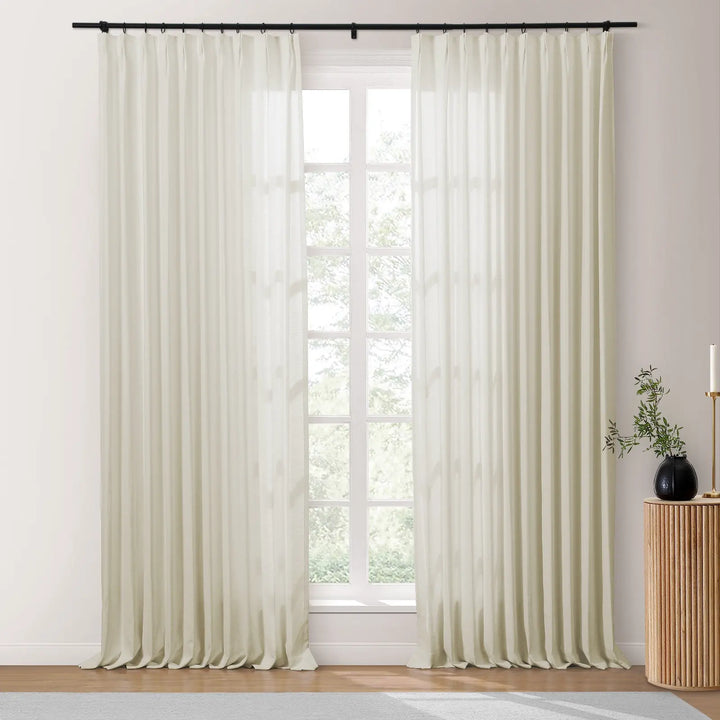 Lindy Cotton Blend Curtains & Drapes French Pleated