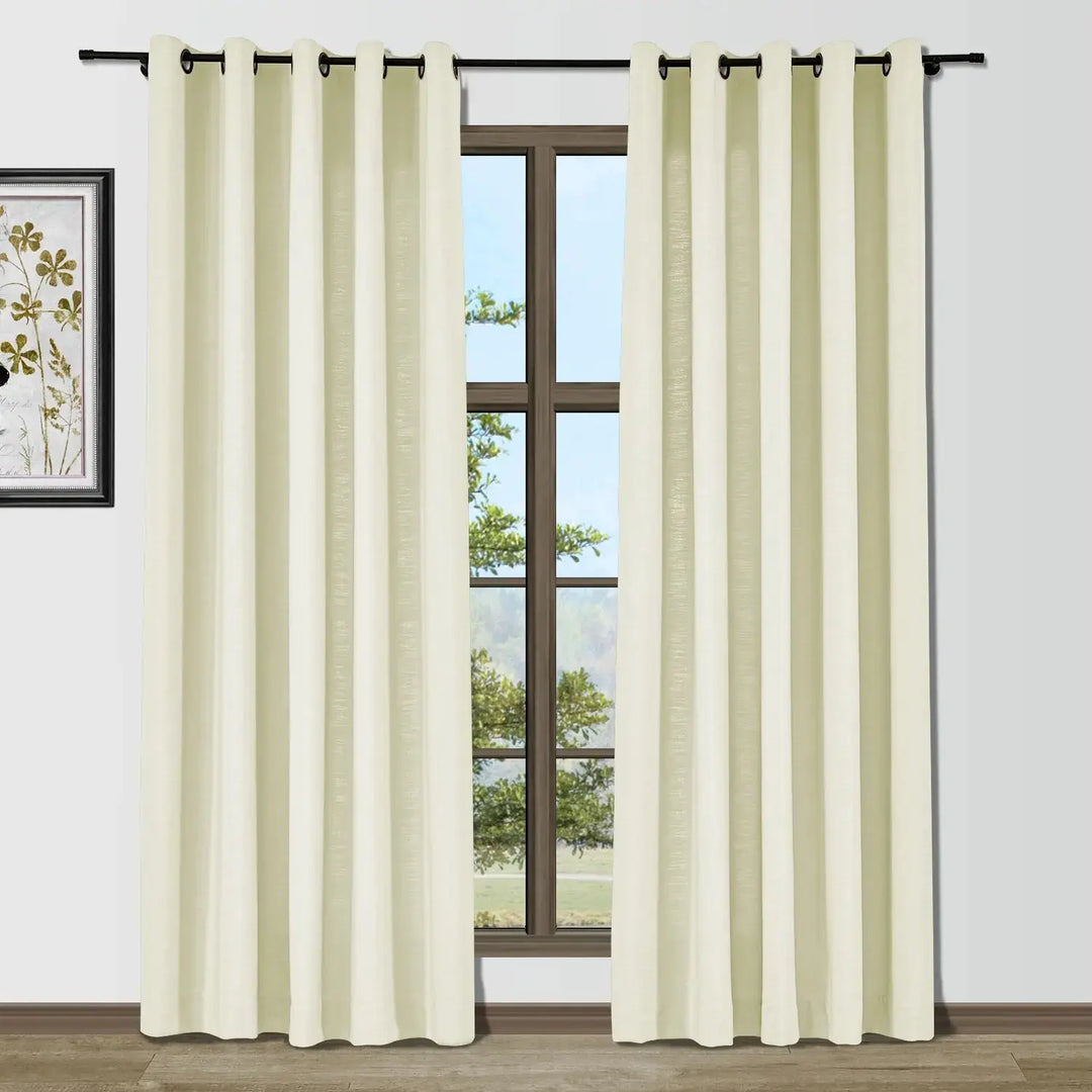 Lindy  Cotton Blend Curtains & Drapes Grommet