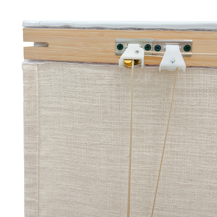 Belgian Flax Linen Roman Blinds & Shades Cord Lift | Tie