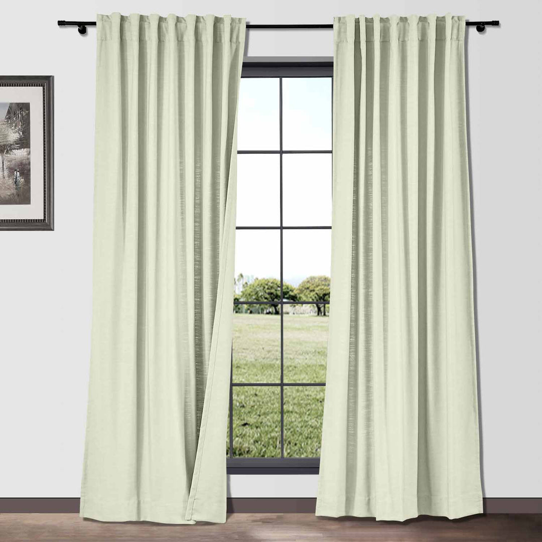 Lindy Cotton Blend Curtains & Drapes Soft Top