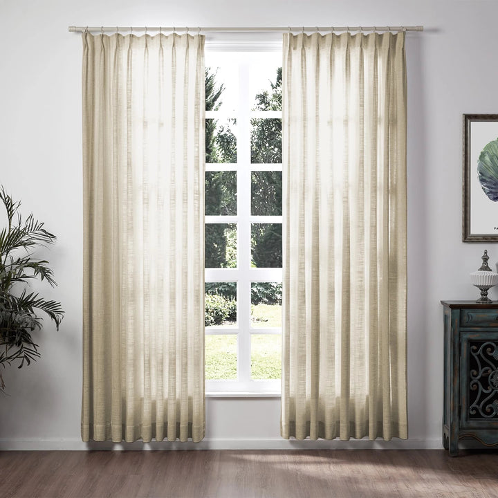 Lia Linen Curtains & Drapes Pleated