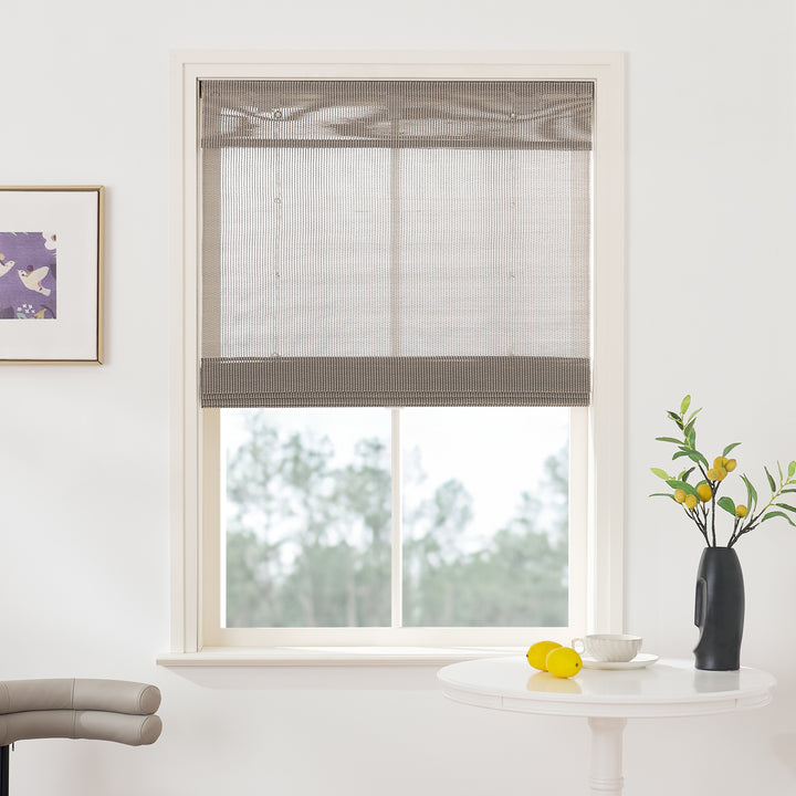 Panda Woven Bamboo Blinds & Shade|Medium Gray