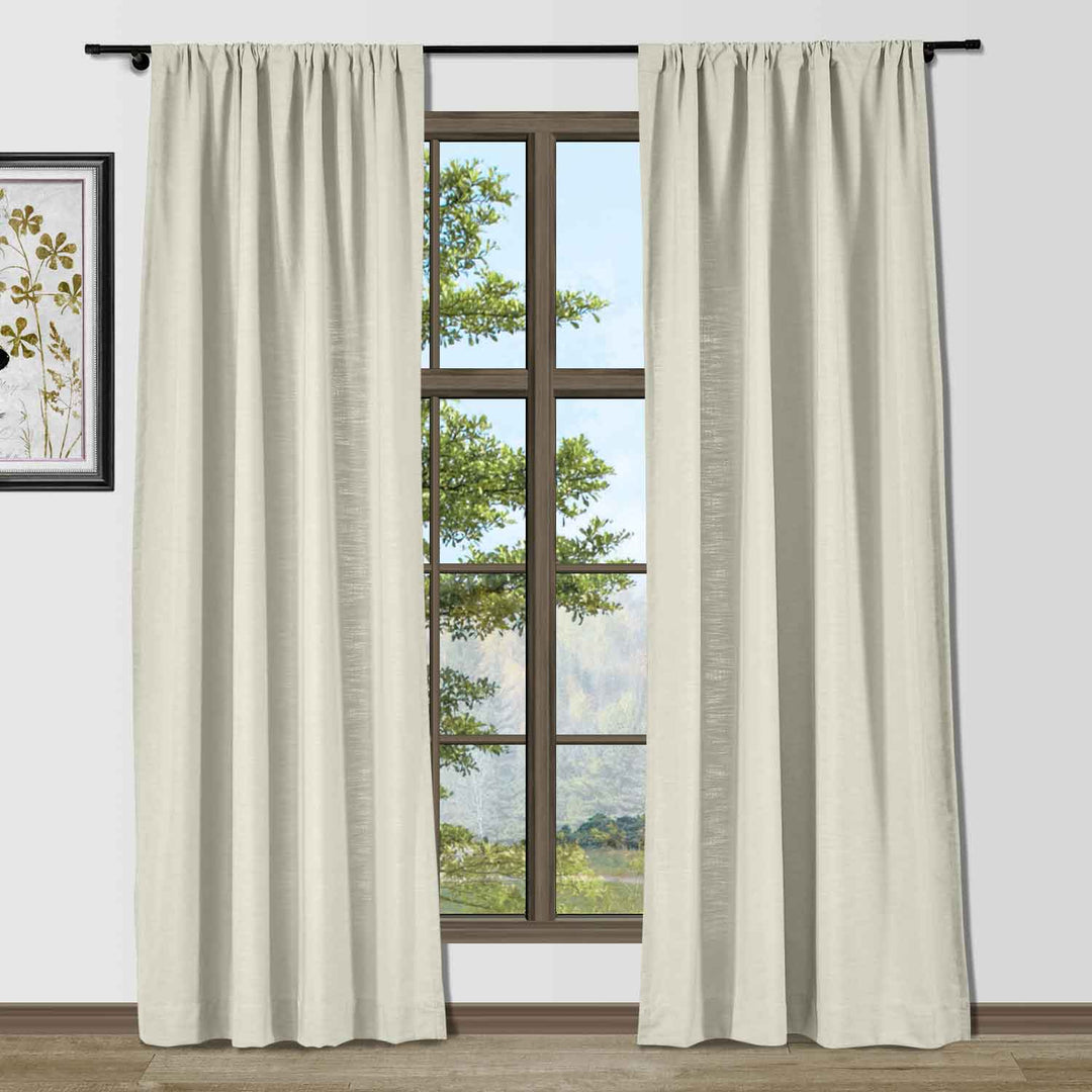 Lindy Cotton Blend Curtains & Drapes Soft Top