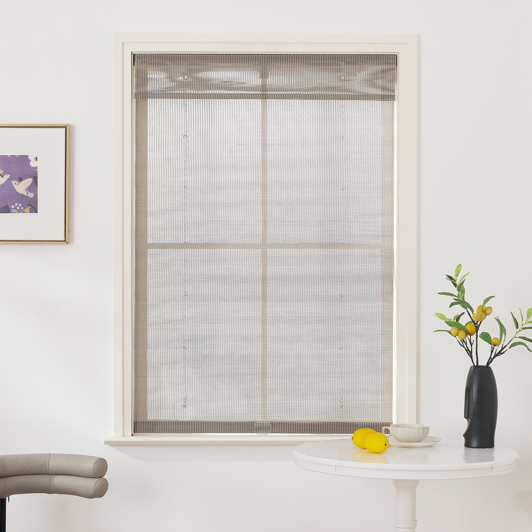 Panda Woven Bamboo Blinds & Shade|Medium Gray