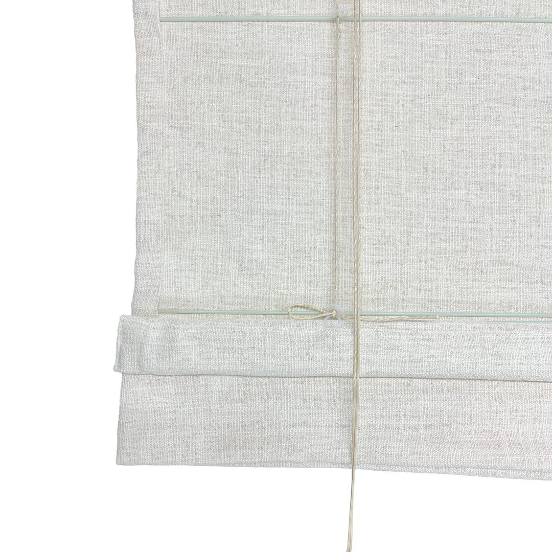 Belgian Linen Flax Roman Blinds & Shades | Flat Fold