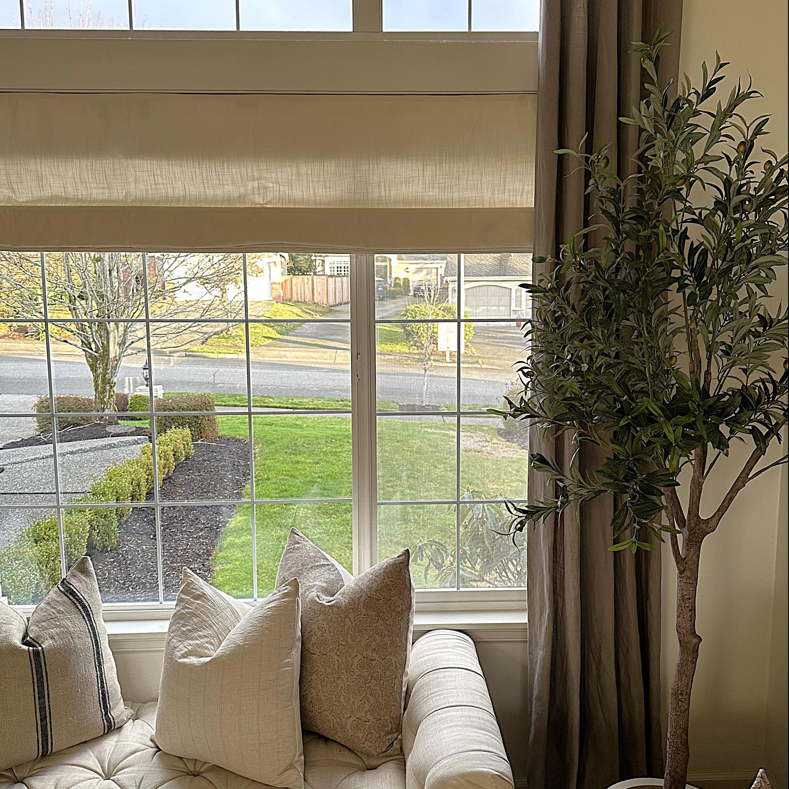 Belgian Linen Flax Roman Blinds & Shades