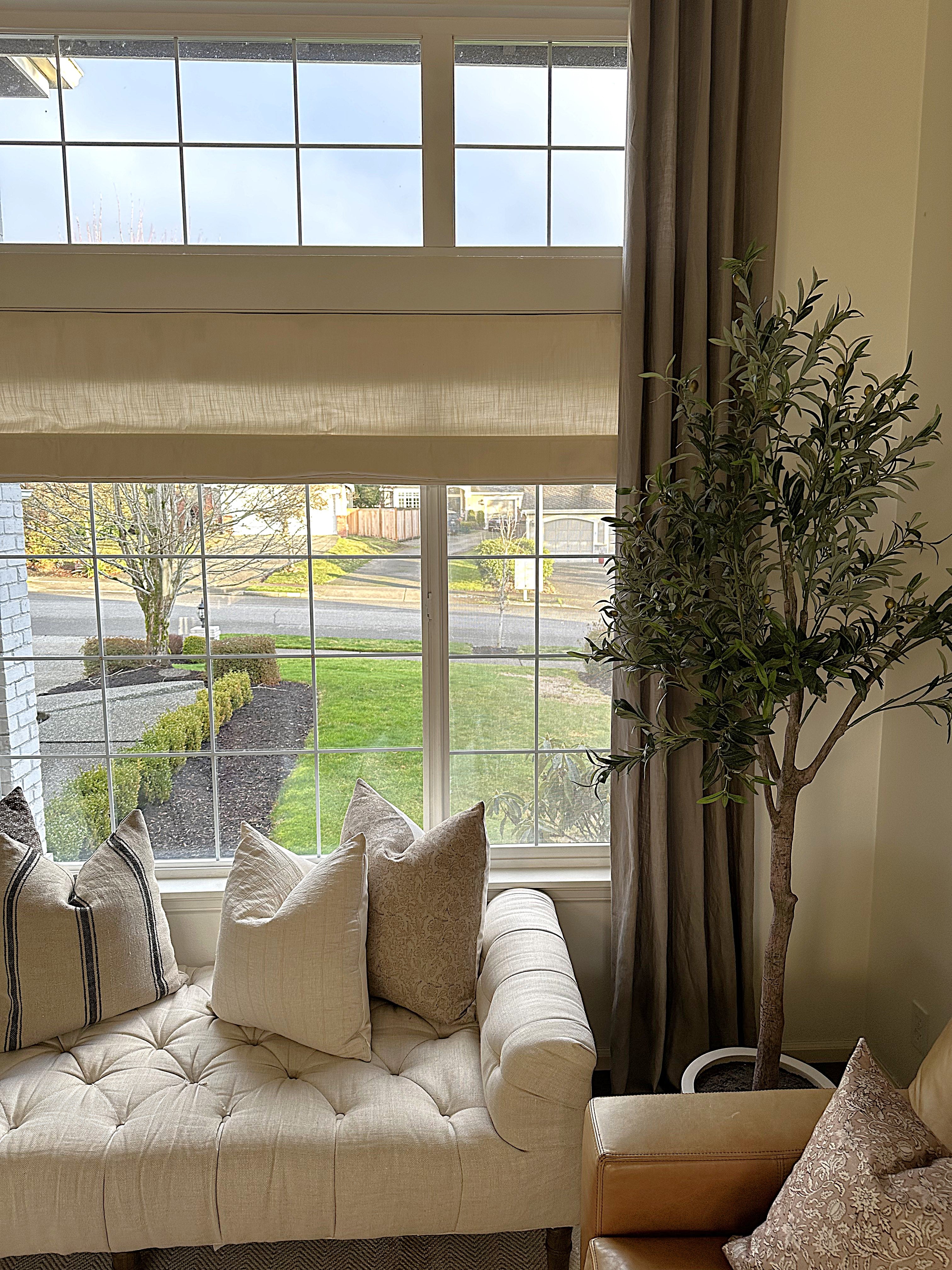 Belgian Linen Flax Roman Blinds & Shades
