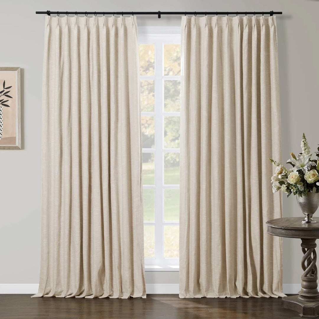 Joy Linen Curtains & Drapes French Pleated