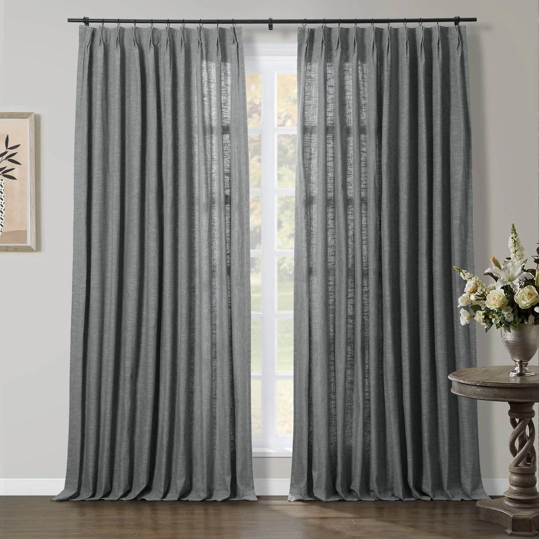 Joy Linen Curtains & Drapes French Pleated