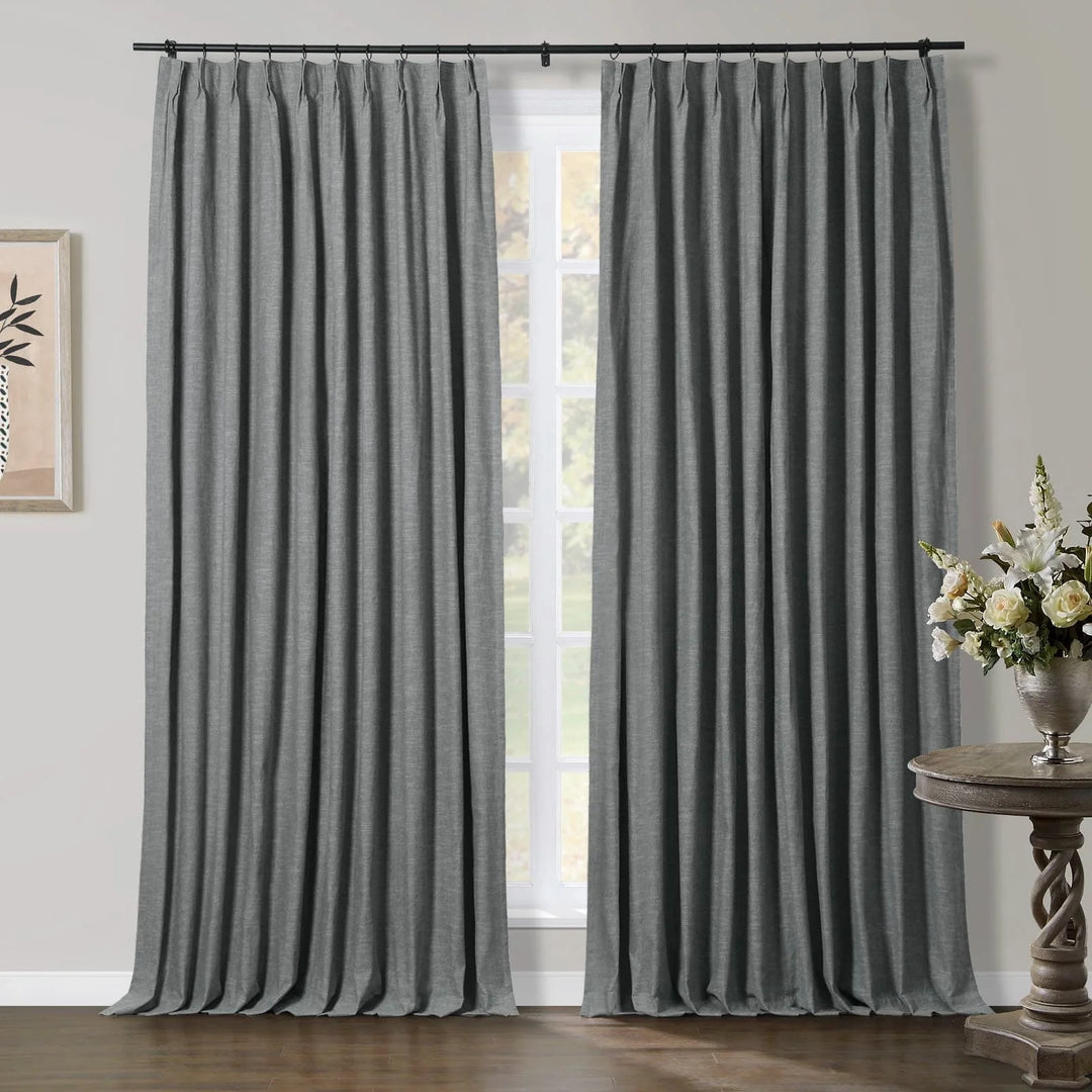 Joy Linen Curtains & Drapes French Pleated