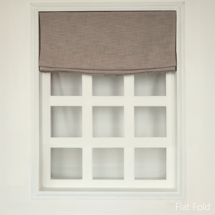 Belgian Linen Flax Roman Blinds & Shades | Flat Fold