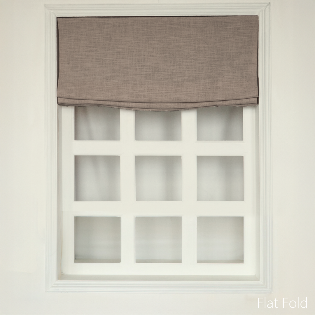 Kay Linen Roman Blinds & Shades | Flat Fold