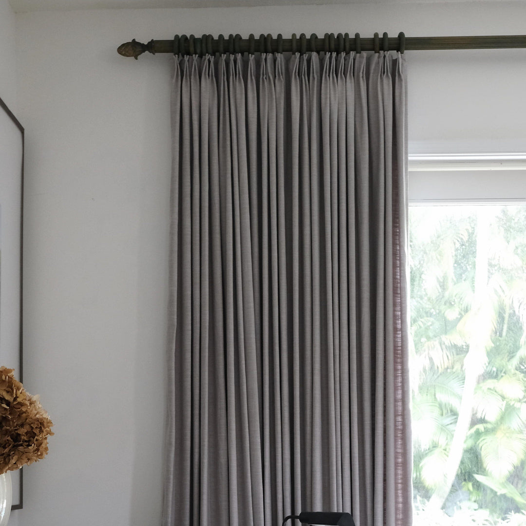 Lia Linen Curtains & Drapes Pleated