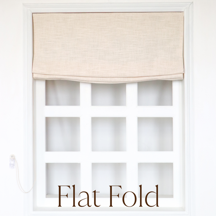 Sia Linen Roman Blinds & Shades | Flat Fold