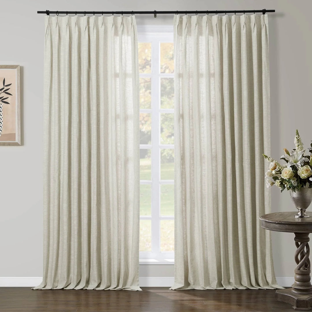 Joy Linen Curtains & Drapes French Pleated