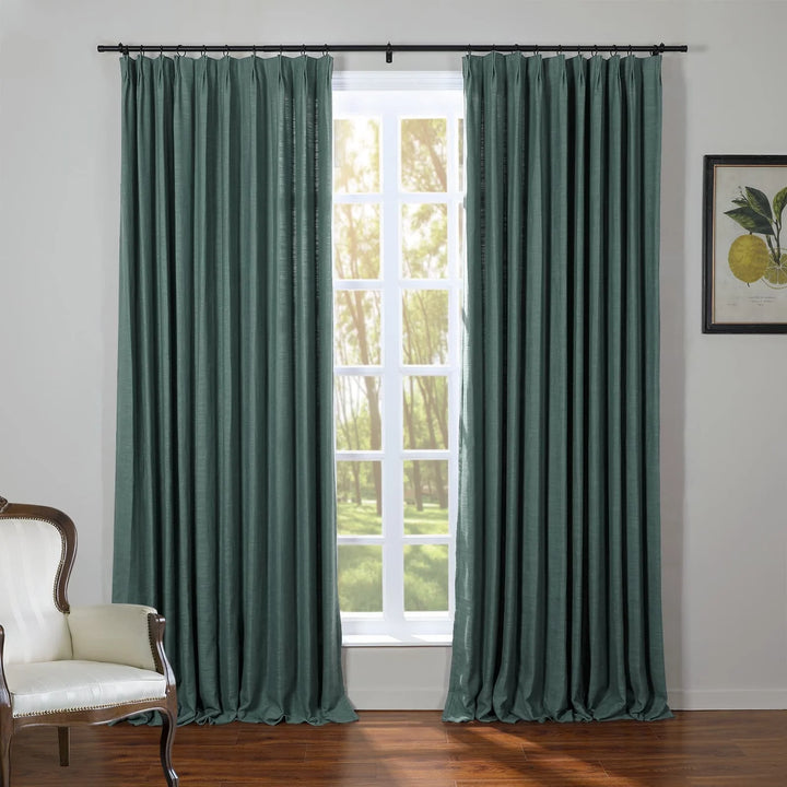 Kay Linen Curtains & Drapes Pleated