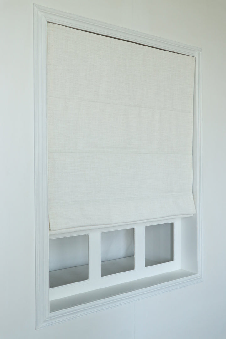 Lia Linen Roman Blinds & Shades | Flat Fold