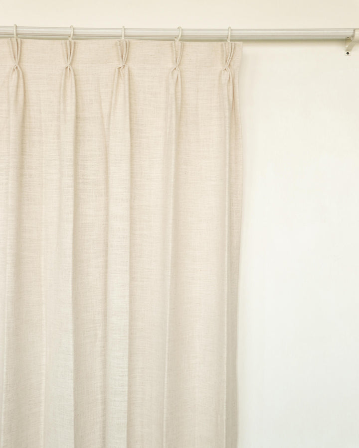 Belgian Linen Flax Curtains & Drapes French Pleated