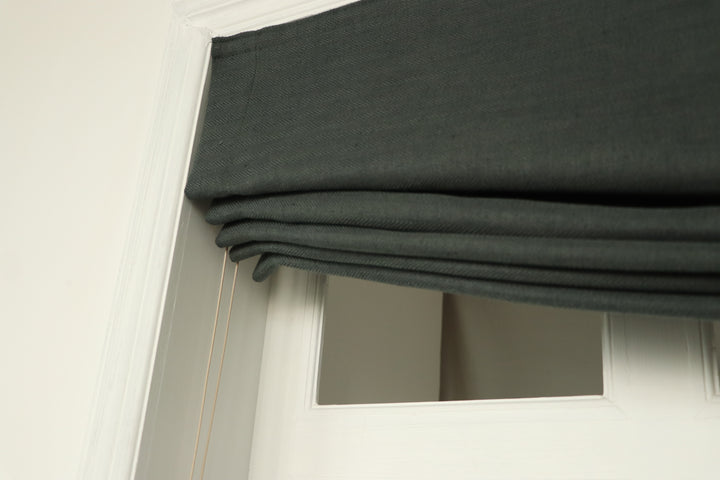 Sia Linen Roman Blinds & Shades Cord Lift | Relaxed