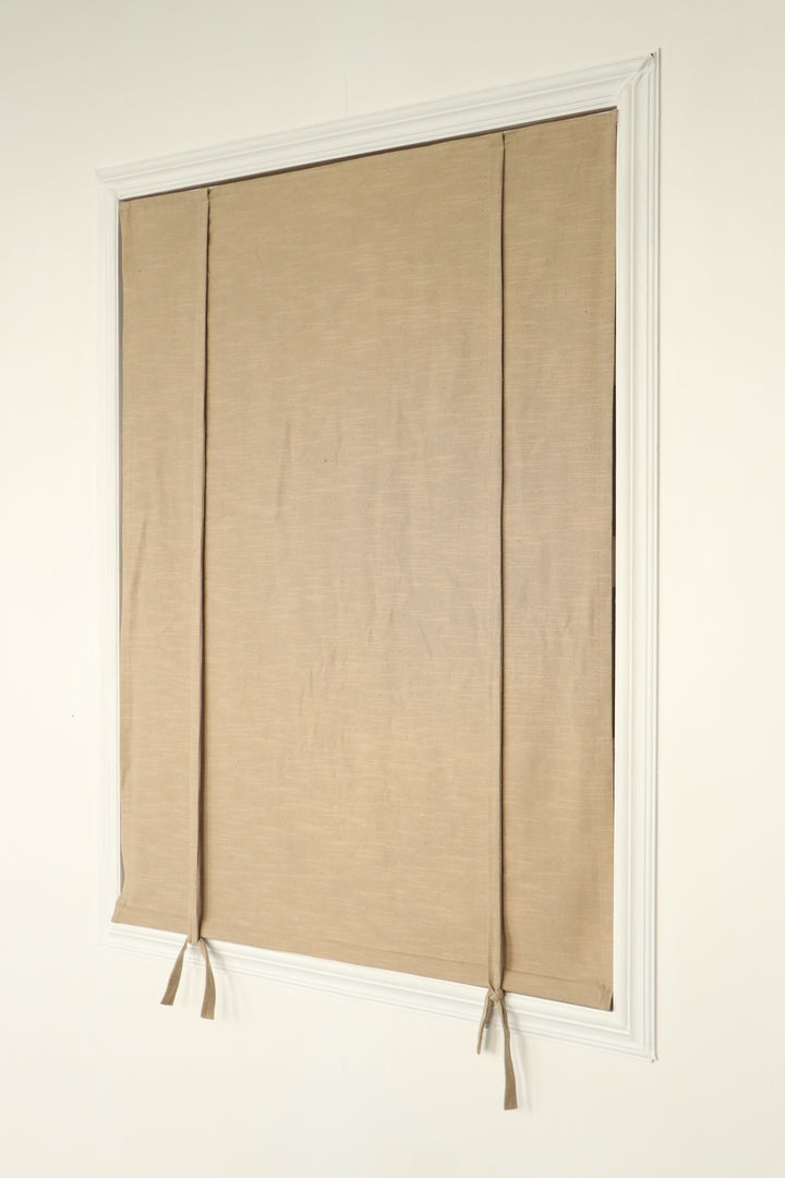 Lia Linen Roman Blinds & Shades Cord Lift | Tie