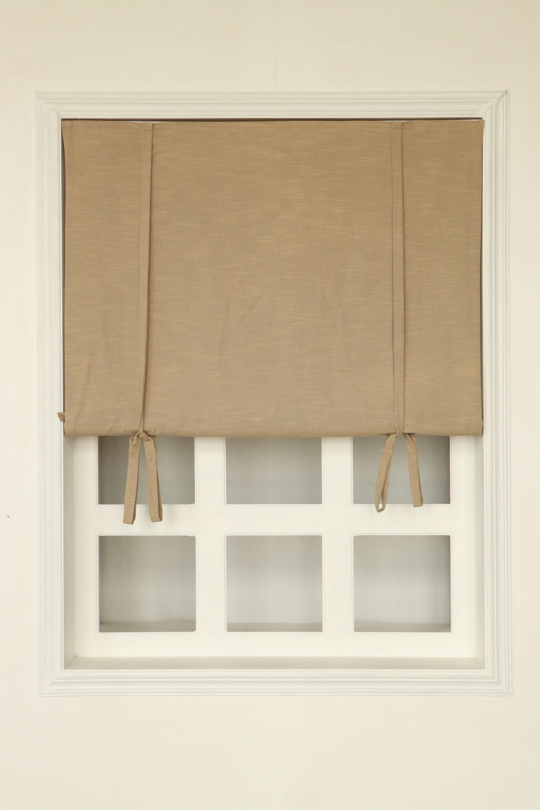 Lia Linen Roman Blinds & Shades Cord Lift | Tie