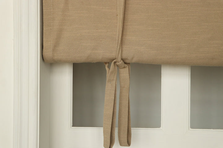 Lia Linen Roman Blinds & Shades Cord Lift | Tie