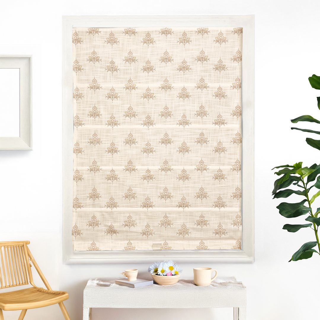 Sara Hayden Pattern Linen Blend Roman Blinds & Shades