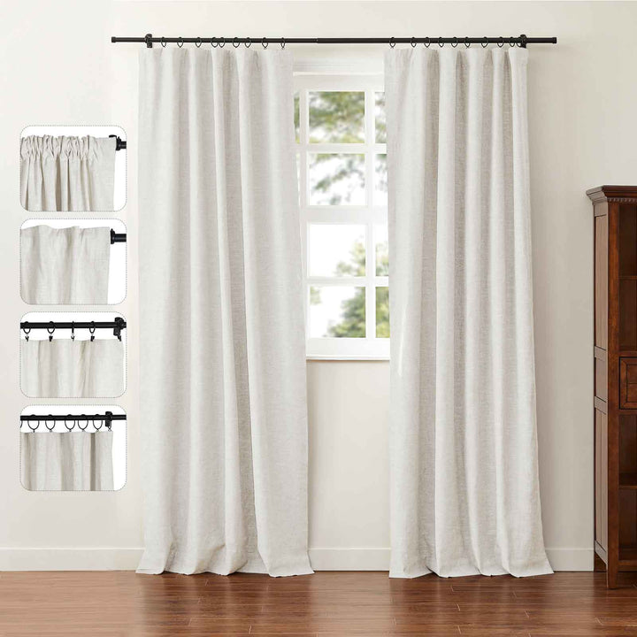 Sia Linen Curtains & Drapes Soft Top