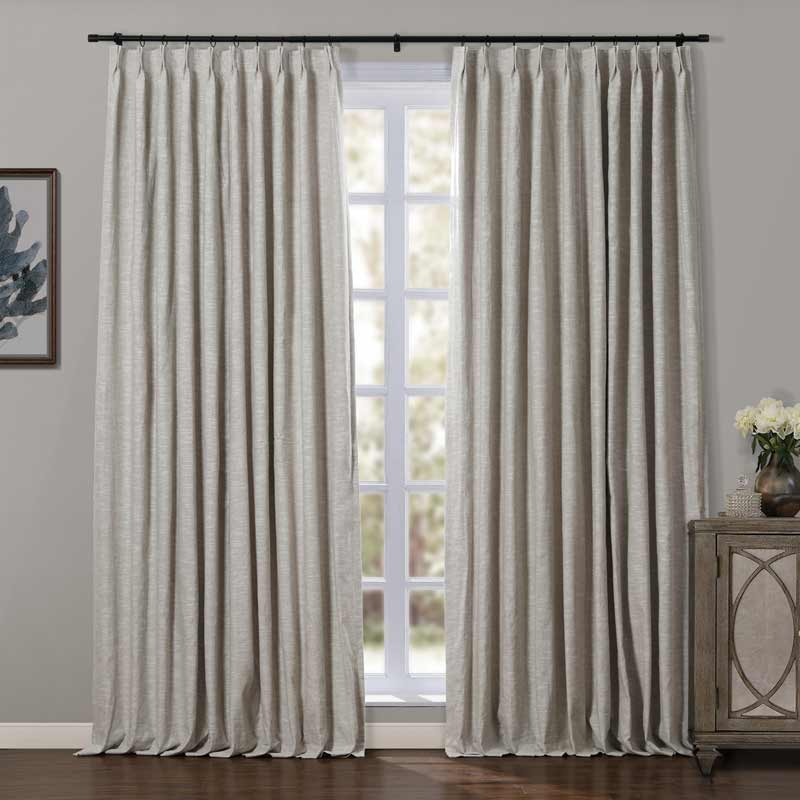 Joy Linen Curtains & Drapes French Pleated