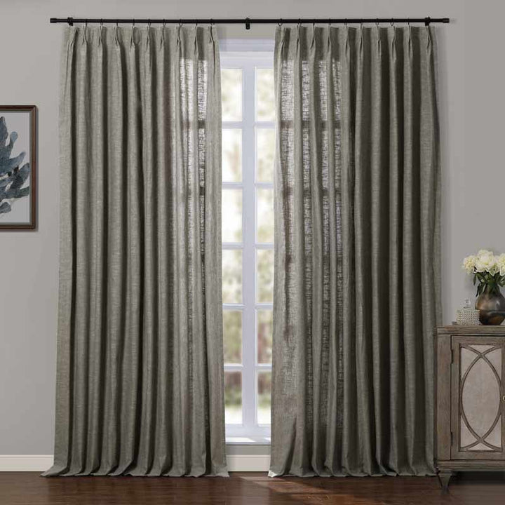 Joy Linen Curtains & Drapes French Pleated