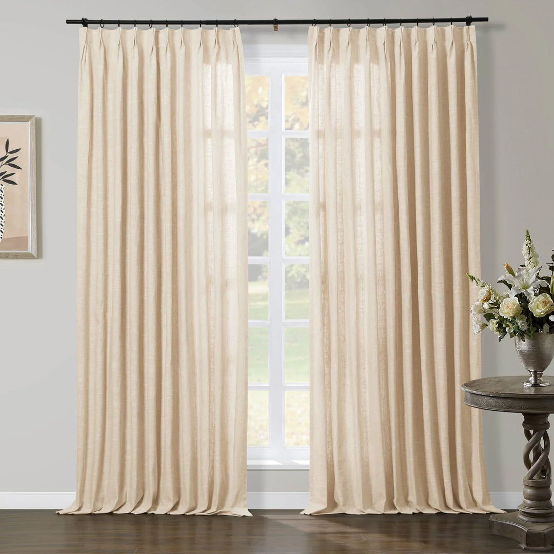 Joy Linen Curtains & Drapes French Pleated