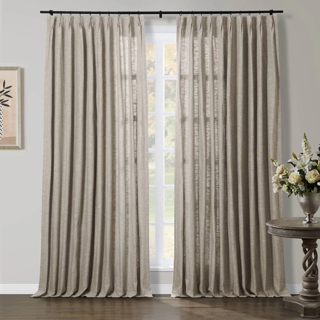 Joy Linen Curtains & Drapes French Pleated