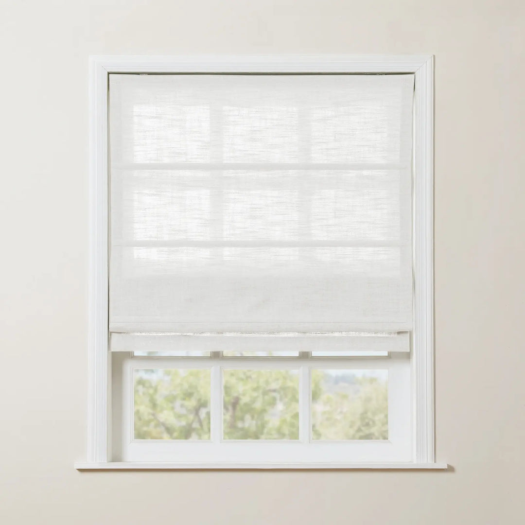 Kay Linen Roman Blinds & Shades | Plain Fold