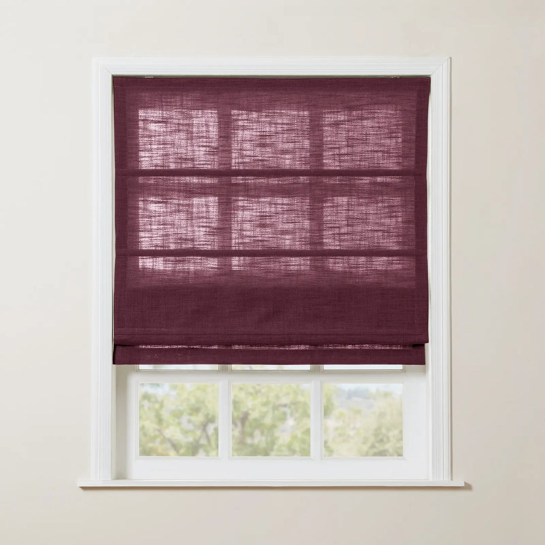 Kay Linen Roman Blinds & Shades | Plain Fold