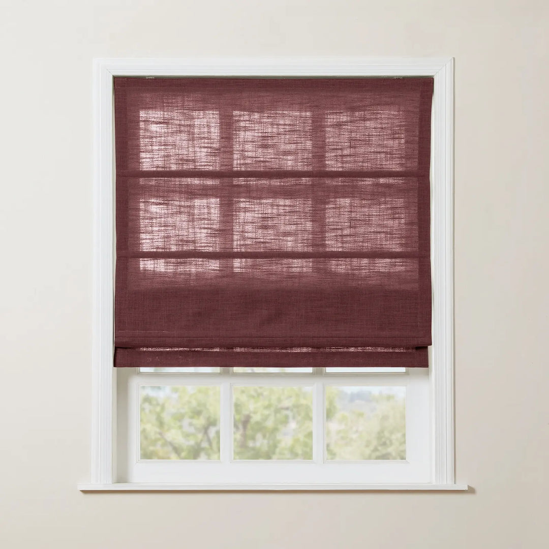 Kay Linen Roman Blinds & Shades | Plain Fold