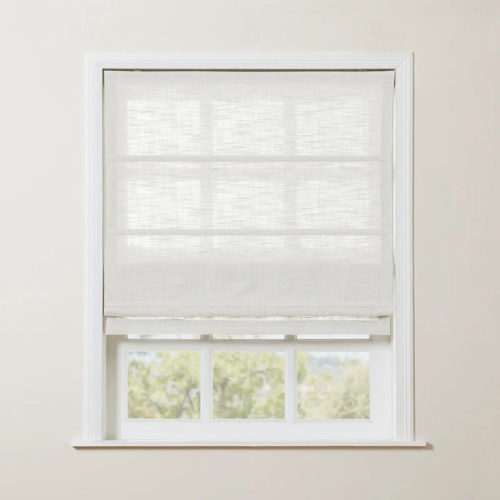 Kay Linen Roman Blinds & Shades | Plain Fold