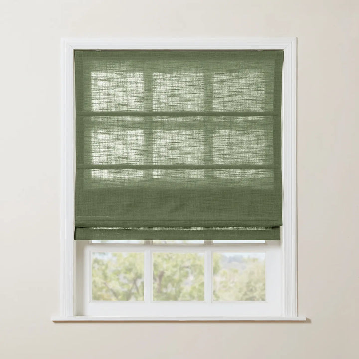 Kay Linen Roman Blinds & Shades | Plain Fold