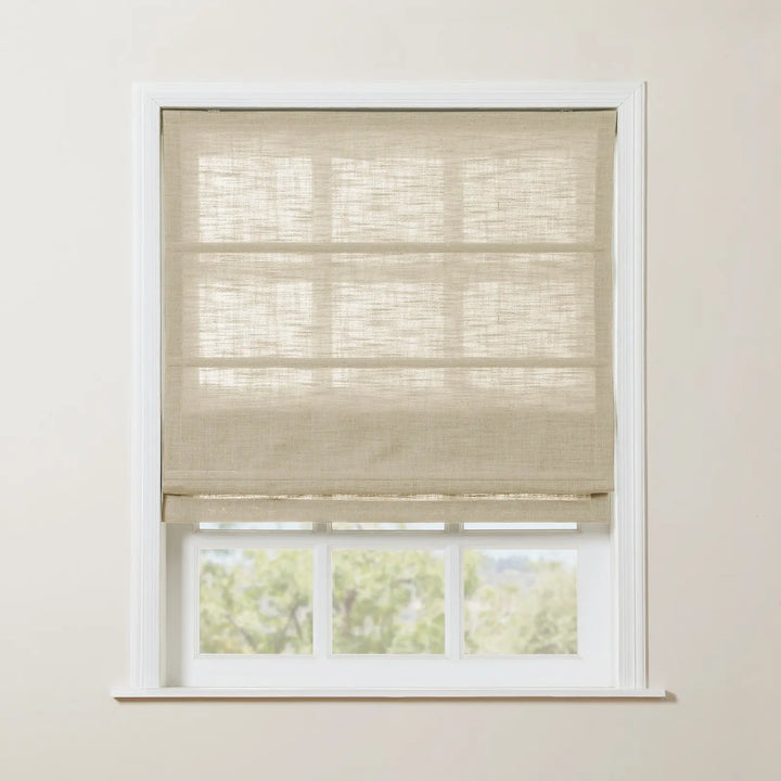 Lia Linen Roman Blinds & Shades | Flat Fold