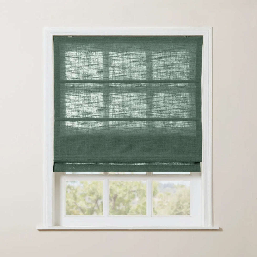 Kay Linen Roman Blinds & Shades | Plain Fold