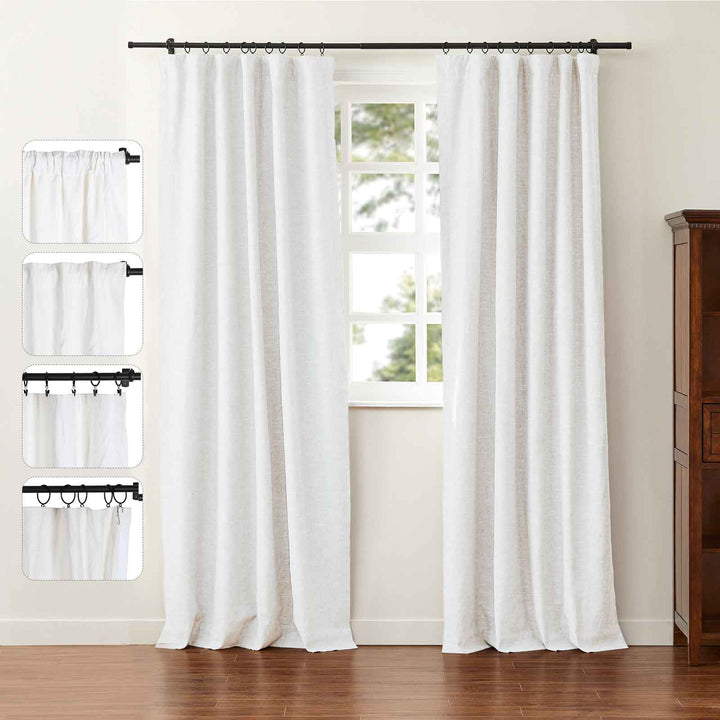 Sia Linen Curtains & Drapes Soft Top