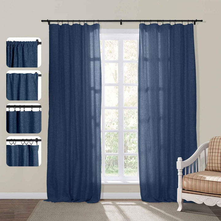 Sia Linen Curtains & Drapes Soft Top