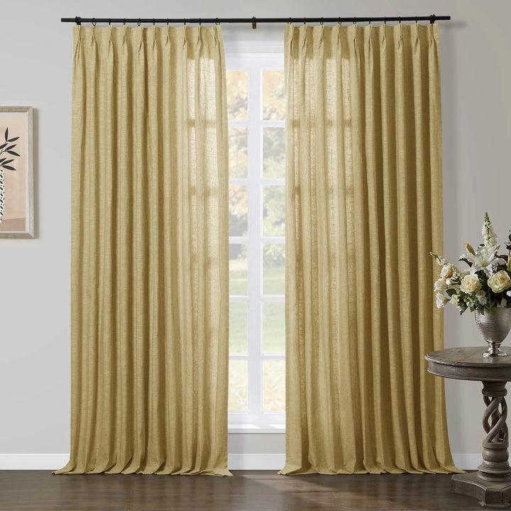 Joy Linen Curtains & Drapes French Pleated