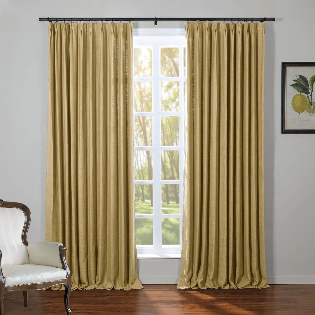 Kay Linen Curtains & Drapes Pleated