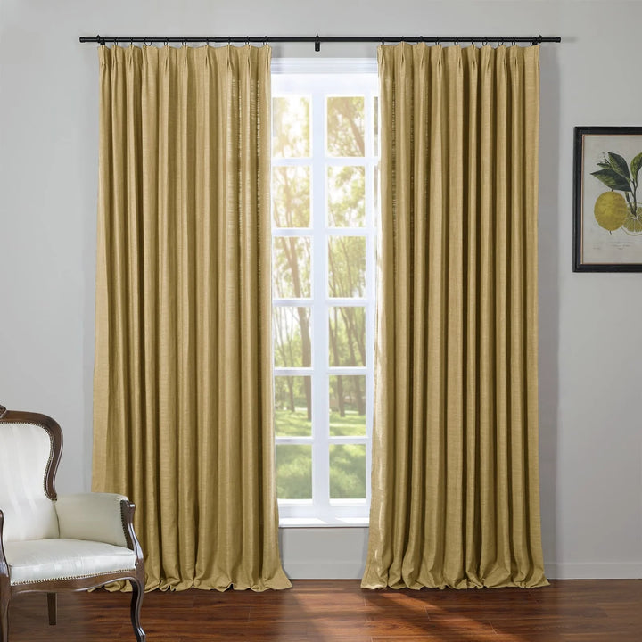 Kay Linen Curtains & Drapes Pleated