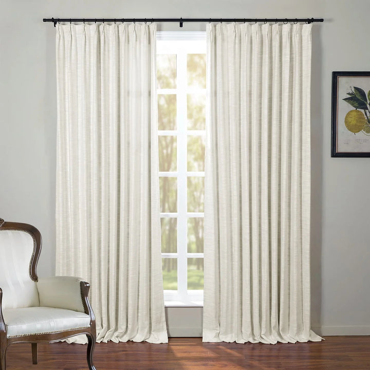 Kay Linen Curtains & Drapes Pleated