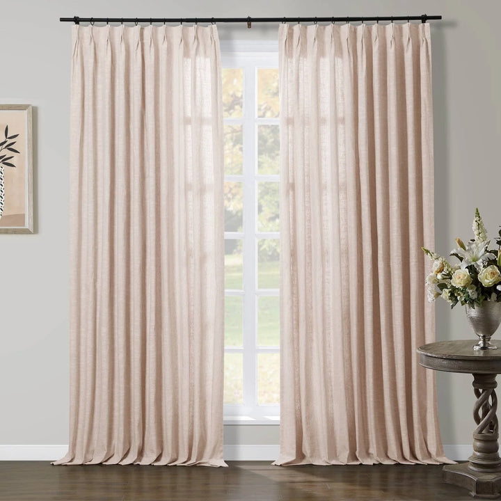 Joy Linen Curtains & Drapes French Pleated