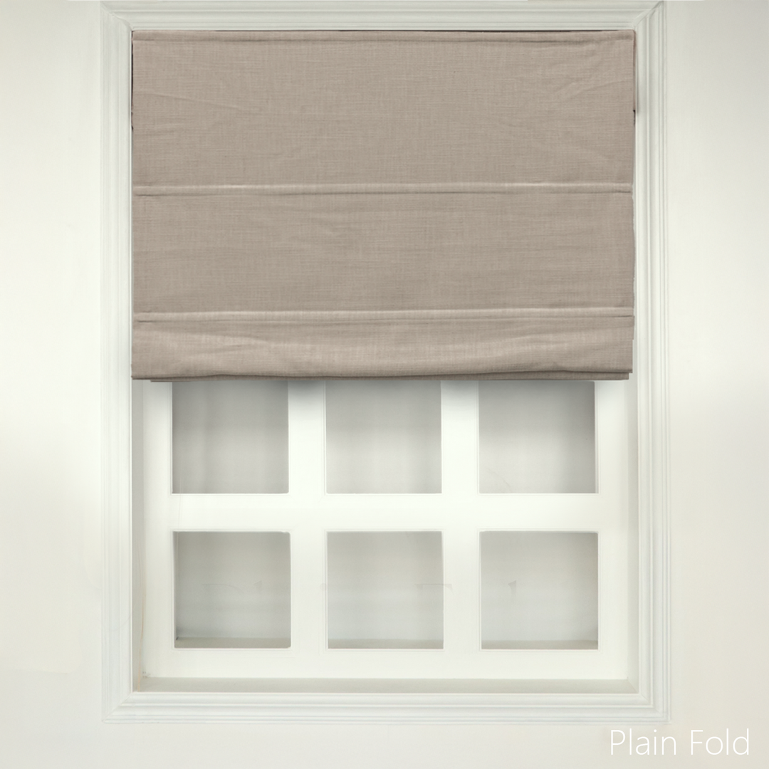 Joy Linen Roman Blinds & Shades | Plain Fold