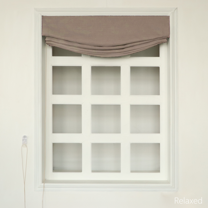 Lia Linen Roman Blinds & Shades Cord Lift | Relaxed