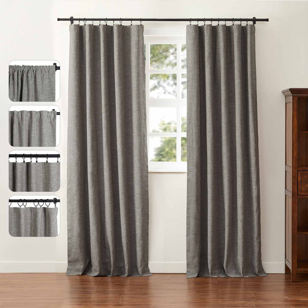 Sia Linen Curtains & Drapes Soft Top