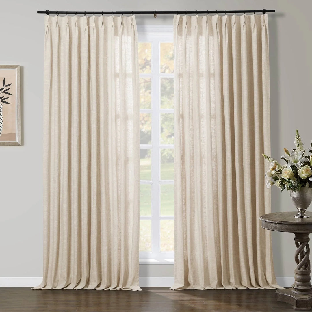 Joy Linen Curtains & Drapes French Pleated